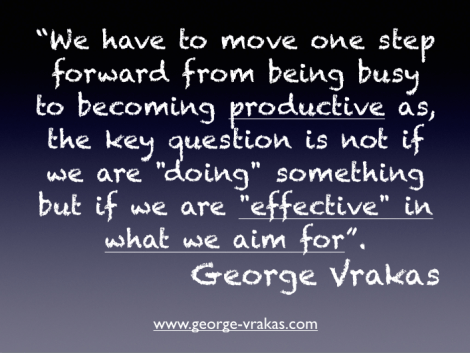 Move one step forward from busy to productive